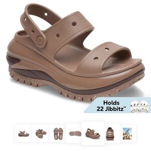 Crocs Chunky Brown Platform Sandals